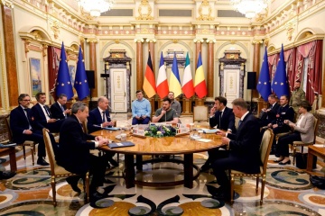 Zełenski spotkał się z europejskimi przywódcami w Pałacu Maryjskim 
