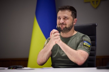 「ウクライナの人々はＥＵの旗を革命の際に掲げた。占領後の町にもその旗が現れるだろう」＝ゼレンシキー宇大統領