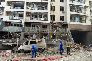 キーウ市へのミサイル攻撃で住民１名死亡、４名が病院へ搬送