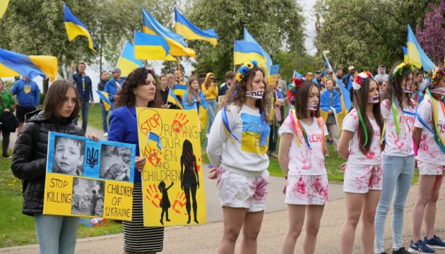 У Канаді провели акцію проти звірств російських військових в Україні