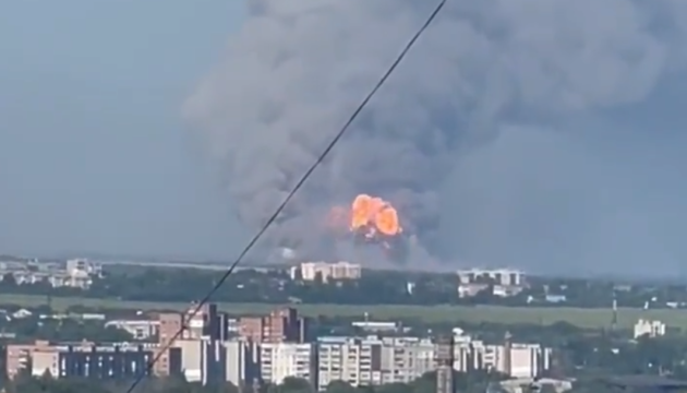 Ammunition depot blows up in occupied part of Luhansk region