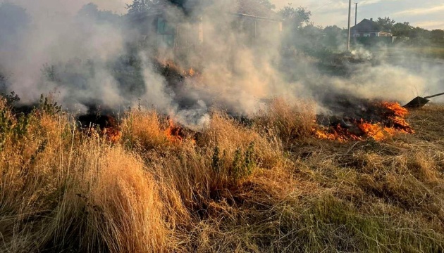 Russia’s shelling of Mykolaiv Region: Grain storage damaged, wheat plantations destroyed in fire