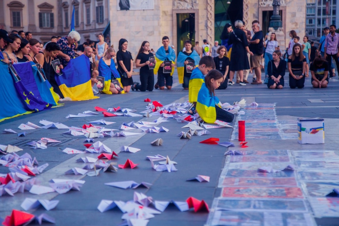 Підтримка України. Акція у Мілані