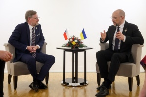 Schmyhal spricht mit Ministerpräsident Tschechiens über weitere Abwehr russischer Aggression