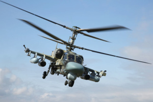 Border guards show downing of enemy Ka-52 helicopter