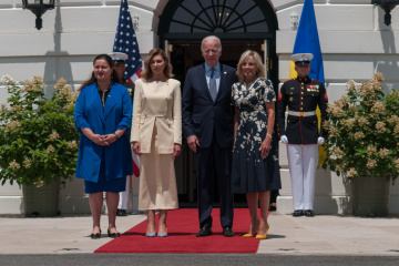 オレーナ宇大統領夫人、米国訪問時にバイデン米大統領夫妻と面会