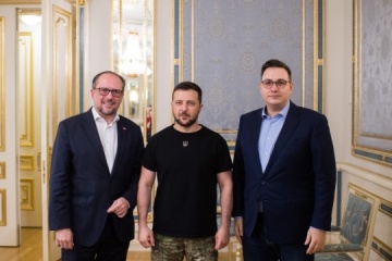 Zełenski spotkał się w Kijowie z ministrami spraw zagranicznych Austrii i Czech

