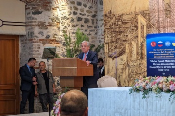 António Guterres a salué la signature d'un accord sur la reprise des exportations de céréales ukrainiennes via la mer Noire