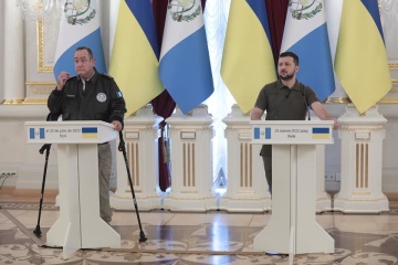 ゼレンシキー宇大統領、ジャマテイ・グアテマラ大統領にウクライナ支持への謝意表明