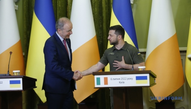 Зеленський заявив про нову сторінку відносин України й Ірландії