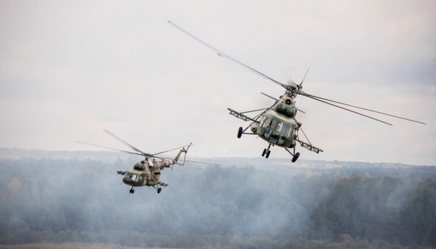 Вертольоти Нацгвардії за тиждень здійснили 21 виліт з нанесенням вогневого ураження противника