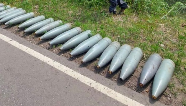 На під'їзді до Харкова виявили 20 ворожих снарядів з дистанційним керуванням