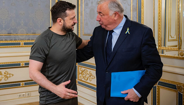 Zełenski spotkał się z szefem francuskiego Senatu