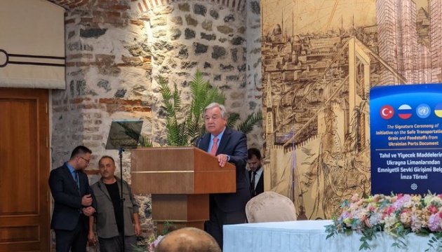 António Guterres a salué la signature d'un accord sur la reprise des exportations de céréales ukrainiennes via la mer Noire