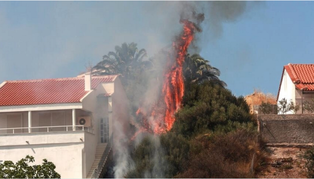 Грецію через аномальну спеку охопили масштабні лісові пожежі