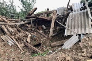 Enemy troops struck Nikopol three times last night