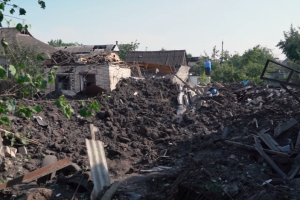 Donetsk regional administration shows aftermath of enemy strike on Druzhkivka