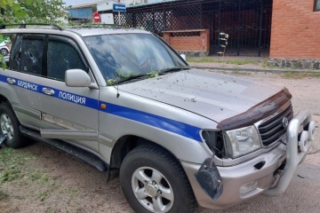 Car with collaborator blown up in Berdiansk