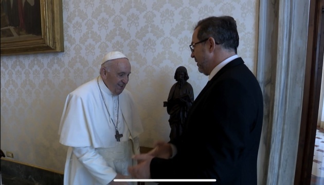 Le Pape François a reçu l'ambassadeur ukrainien Andrii Yurash 