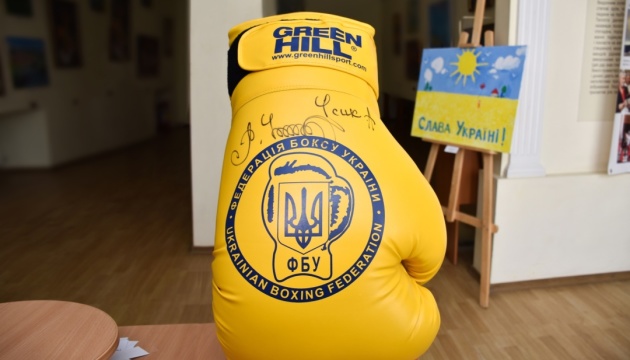 Боксерську рукавицю з автографом Усика виставили на благодійний аукціон