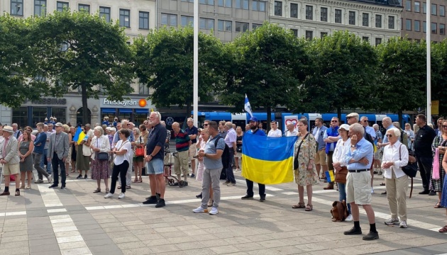 Мітинг на підтримку України та її захисників відбувся у Стокгольмі