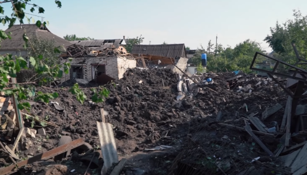 Donetsk regional administration shows aftermath of enemy strike on Druzhkivka