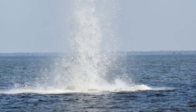 Ukrainian forces hit Russian boat near Bilorudyi Island in the Dnieper