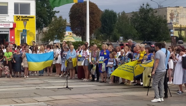 Rally in support of Azovstal defenders held in Zhytomyr Region