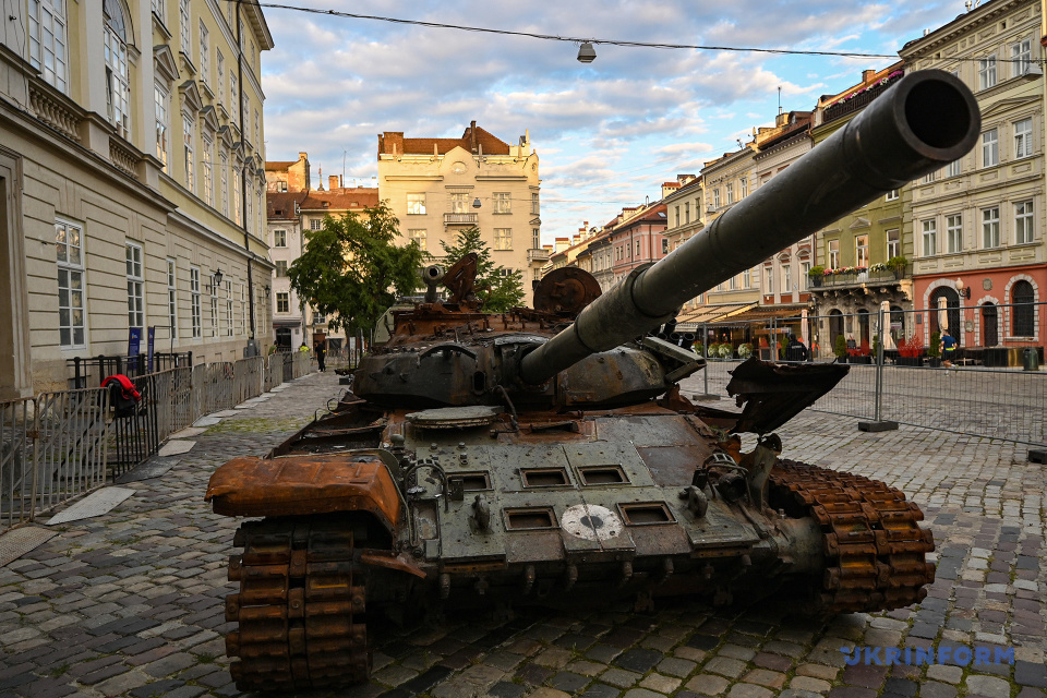 An exhibition of destroyed Russian military equipment in Lviv / Photo: Albert Koshelev, Ukrinform