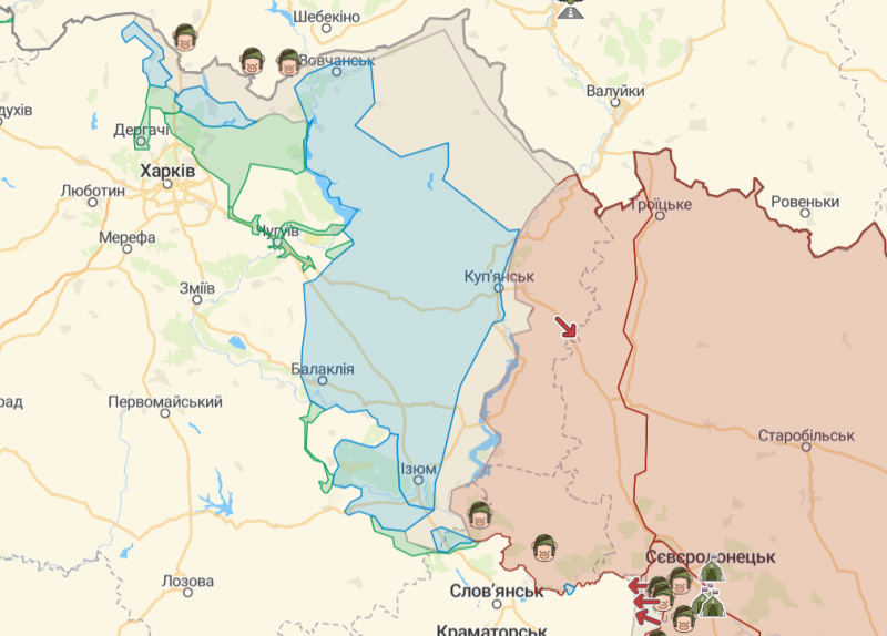 Карта звільненої Харківщини (6-11 вересня 2022 року)
