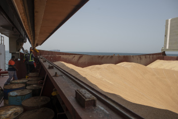 Otros siete barcos con granos salen de los puertos ucranianos a través del “corredor de cereales”