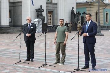 ラトビア大統領とポーランド首相がキーウを訪問