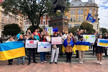 In Städten der Ukraine finden Demos gegen Pseudoreferenden statt