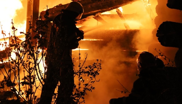 Huge fire breaks out as Russian troops strike Kharkiv with missiles