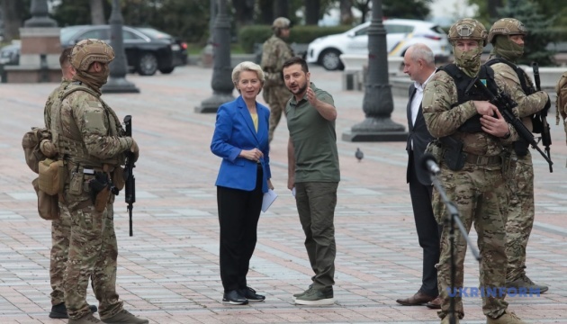 Ursula von der Leyen et Volodymyr Zelensky se sont entretenus à Kyiv