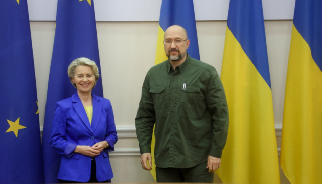 Szmyhal i von der Leyen omówili integrację Ukrainy z rynkiem wewnętrznym Unii Europejskiej

