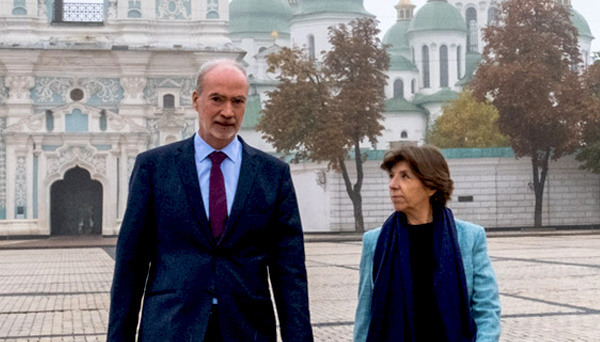 Ministra de Asuntos Exteriores de Francia llega a Kyiv