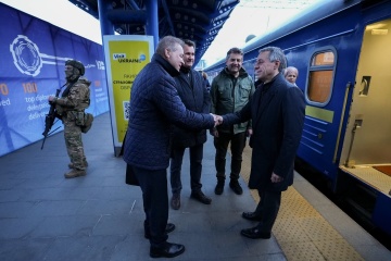 Präsident der Schweiz besucht die Ukraine