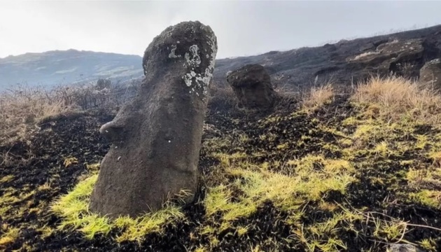 Через масштабну пожежу на острові Пасха постраждали всесвітньо відомі кам'яні статуї