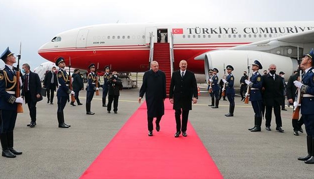 Ердоган та Алієв відкрили ще один аеропорт на деокупованих територіях Азербайджану
