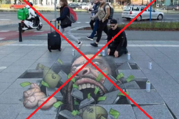 'Falsificación de baja calidad': Varsovia refuta una noticia falsa sobre graffiti con Zelensky