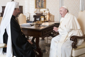 Papst Franziskus empfängt Großerzbischof Schewtschuk in Vatikan