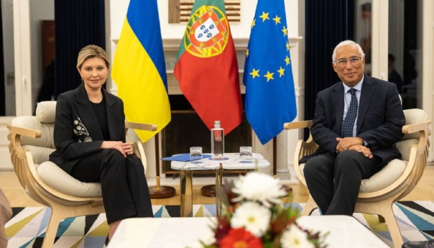 La primera dama de Ucrania agradece a Portugal por su ayuda