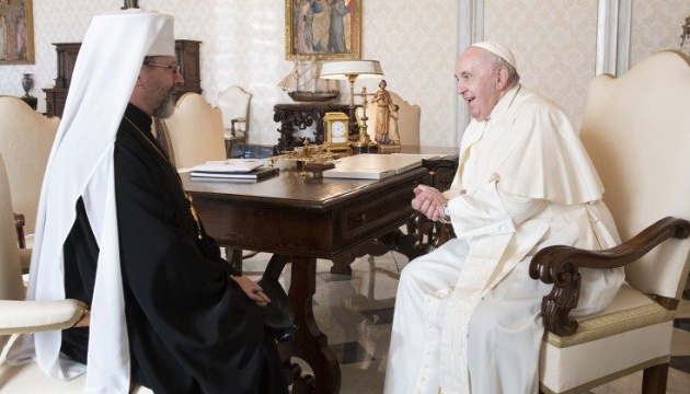 Papst Franziskus empfängt Großerzbischof Schewtschuk in Vatikan