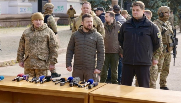 Zelensky publishes photos of liberated Kherson