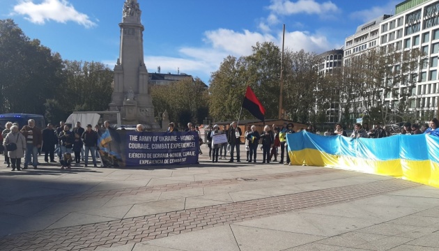 У Мадриді українці провели демонстрацію до Дня Гідності та Свободи