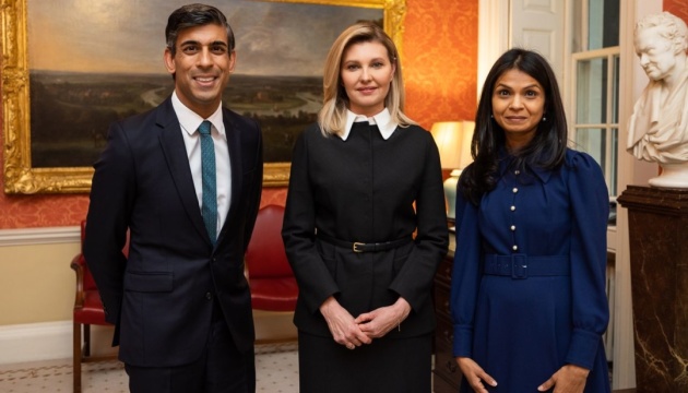 Зеленська зустрілася з Прем’єр-міністром Британії та його дружиною