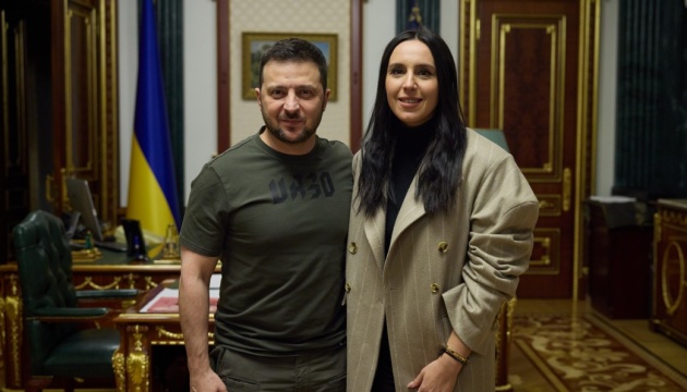 Zelensky meets with singer Jamala ahead of her trip to US