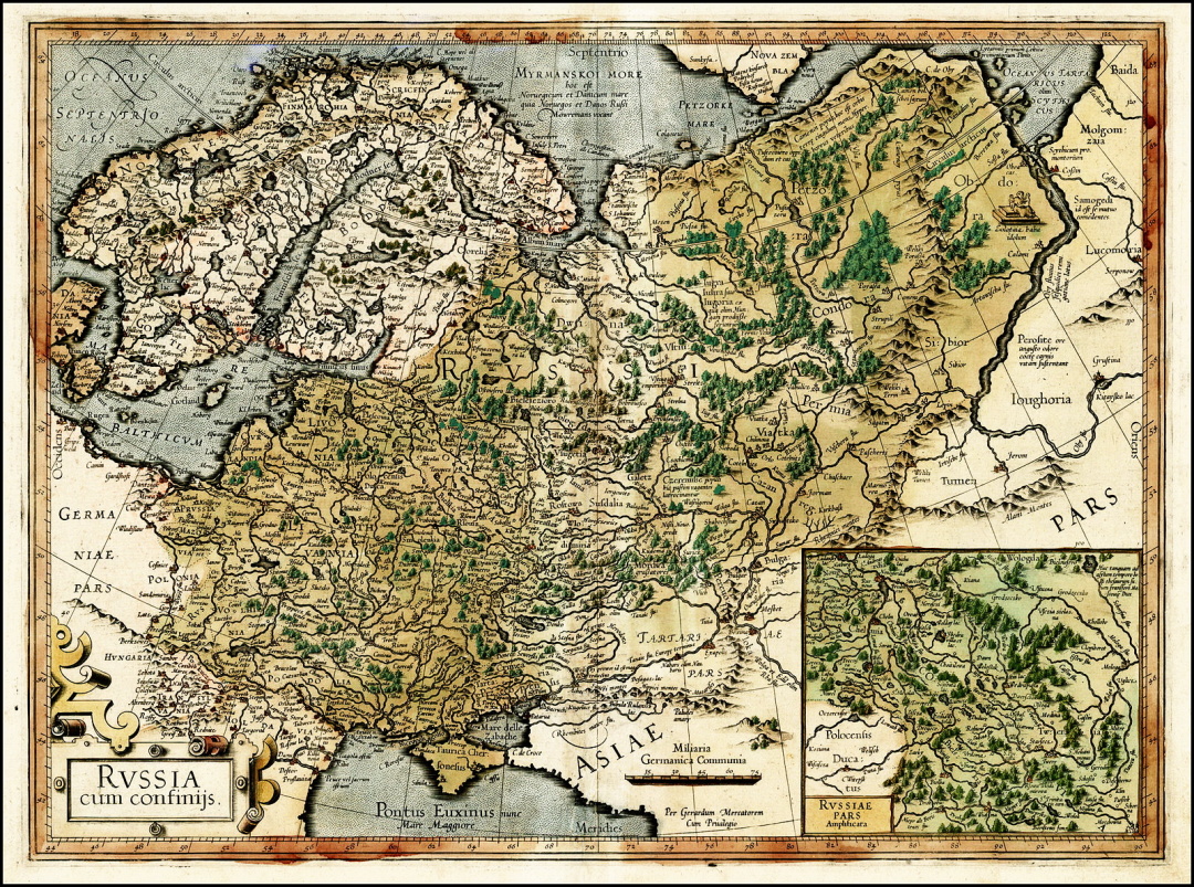 мапа Королівства Русь, 1595 р.