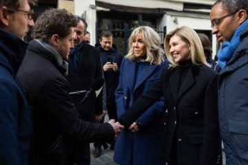Ołena Zełenska spotkała się z Brigitte Macron we Francji

